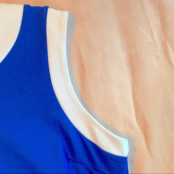 IMNYC Casual Blue and White Sleeveless Dress - Picture 3 of 5